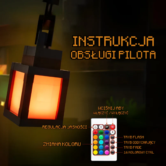 latarnia LED Minezone™ w stylu Minecraft